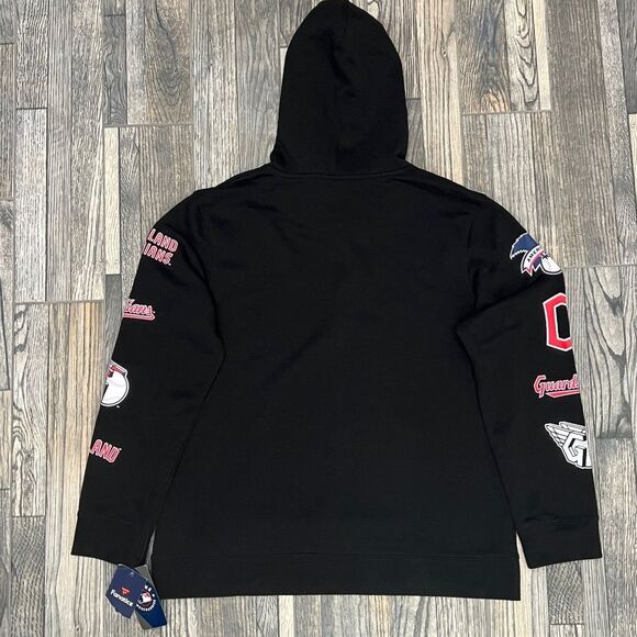 🔥⚾️ NWT CLEVELAND GUARDIANS MLB Hoodie Sweatshirt Black/Red Size Lg - Brand NEW - Picture 9 of 13